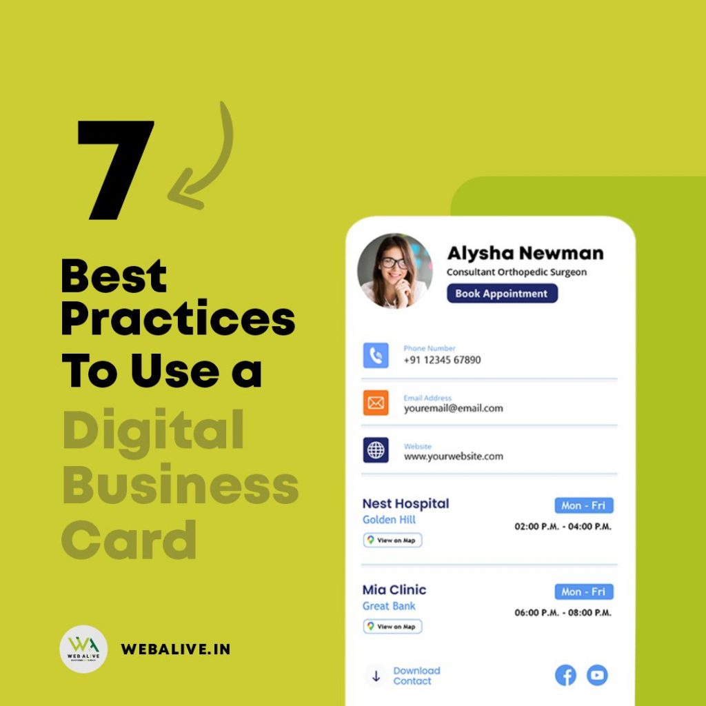 7 Best Practices to use a Digital Business Card by Web Alive
