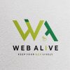 Web Alive India Logo - Graphic Design, Digital Business Card & Website