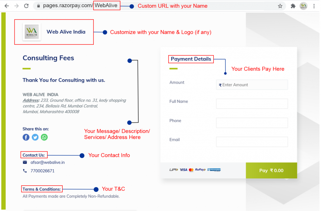 How Razorpay Payment page works